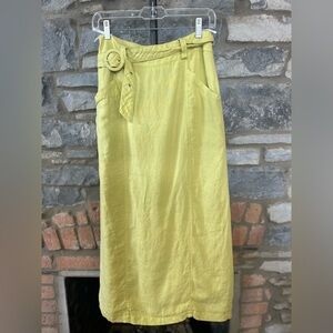 Green linen Steilmann skirt